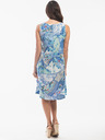 Orientique Svetlo modré dámske ľanové vzorované šaty Orientique