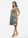 Orientique Modré dámske vzorované obojstranné šaty Orientique