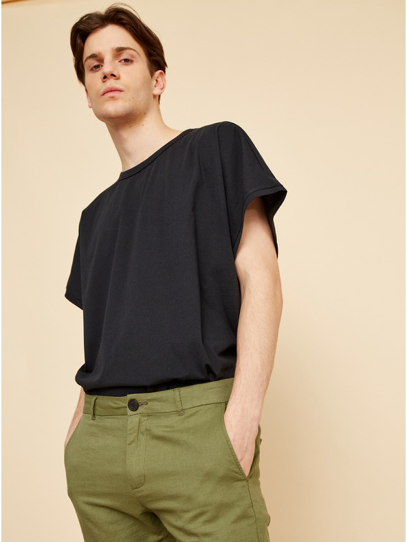 ZOOT.lab Zelené pánske plátené šortky ZOOT.lab Gavin