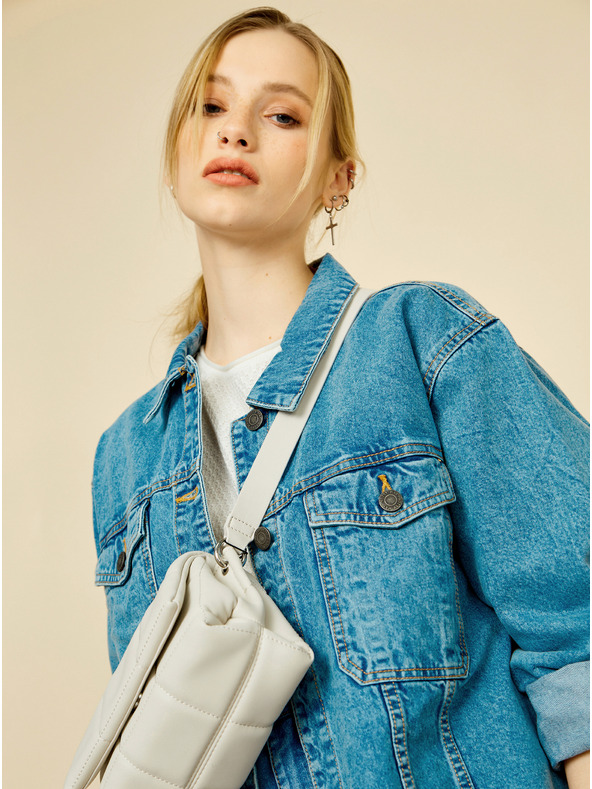 ZOOT.lab Biely dámsky nadrozmerný sveter ZOOT.lab Morgan