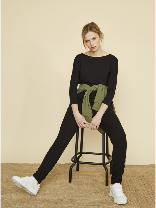 ZOOT.lab Čierne dámske nohavice ZOOT Baseline Xenia Stripe