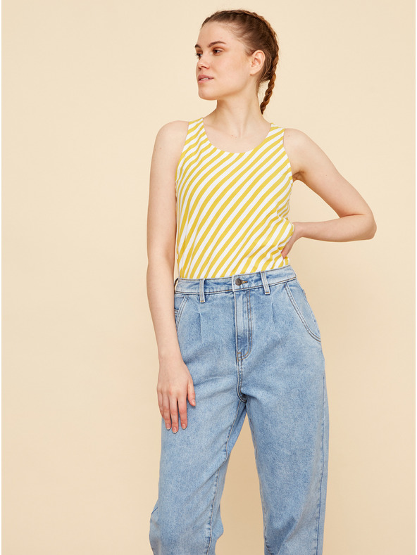 ZOOT.lab Žlto-biele dámske pruhované tielko ZOOT.lab Joelle