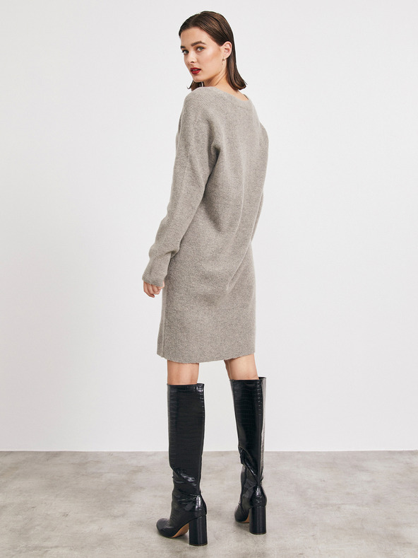 ZOOT.lab Šedé svetrové šaty zo zmesi vlny METROOPOLIS by ZOOT.lab Ofilia