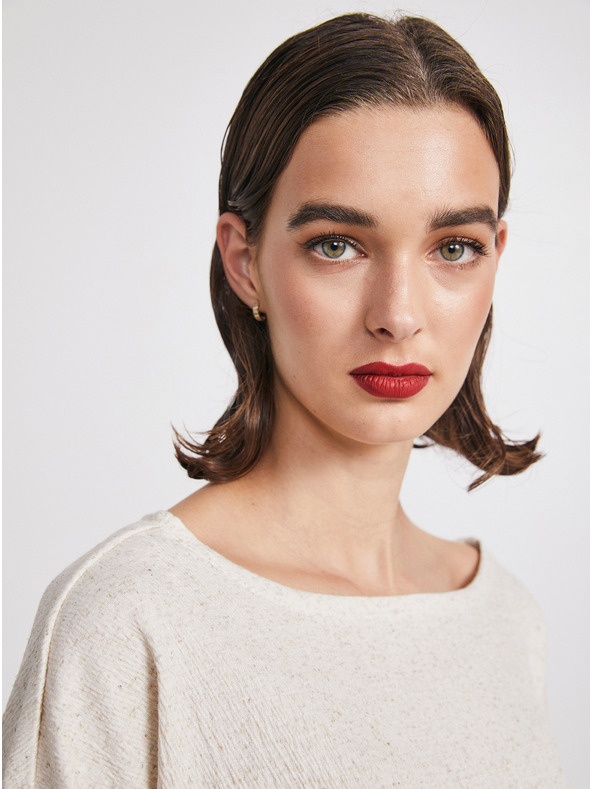 ZOOT.lab Béžová dámska pruhovaná košeľa METROOPOLIS by ZOOT.lab Stella