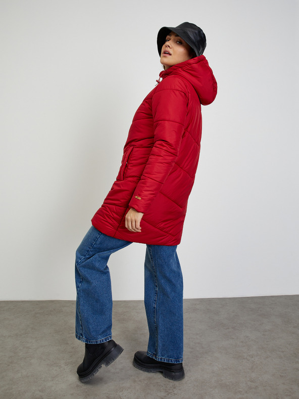 ZOOT.lab Červený dámsky prešívaný kabát ZOOT.lab