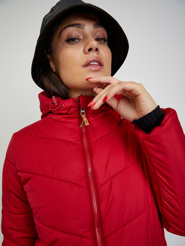 ZOOT.lab Červený dámsky prešívaný kabát ZOOT.lab