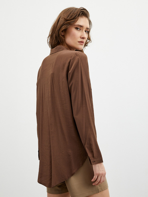 ZOOT.lab Hnedá dámska blúzka ZOOT.lab Patti