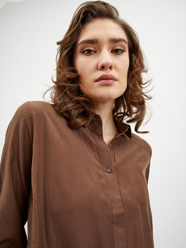ZOOT.lab Hnedá dámska blúzka ZOOT.lab Patti
