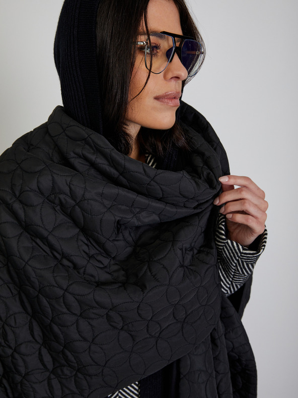 ZOOT.lab Bielo-čierny dámsky vzorovaný zimný kabát ZOOT.lab Sherry