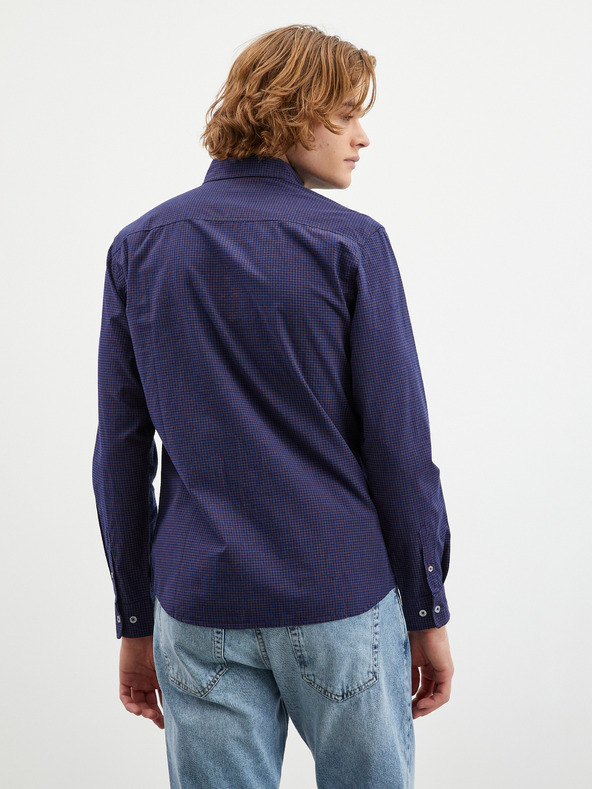 ZOOT.lab Tmavomodrá pánska vzorovaná košeľa ZOOT.lab Boris