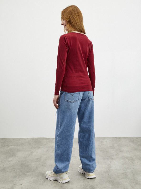 ZOOT.lab ZOOT.lab Mira bordová dámske základné tričko