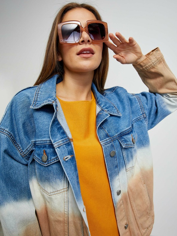 ZOOT.lab Oranžové základné šaty s balónovými rukávmi METROOPOLIS by ZOOT.lab Vasilisa