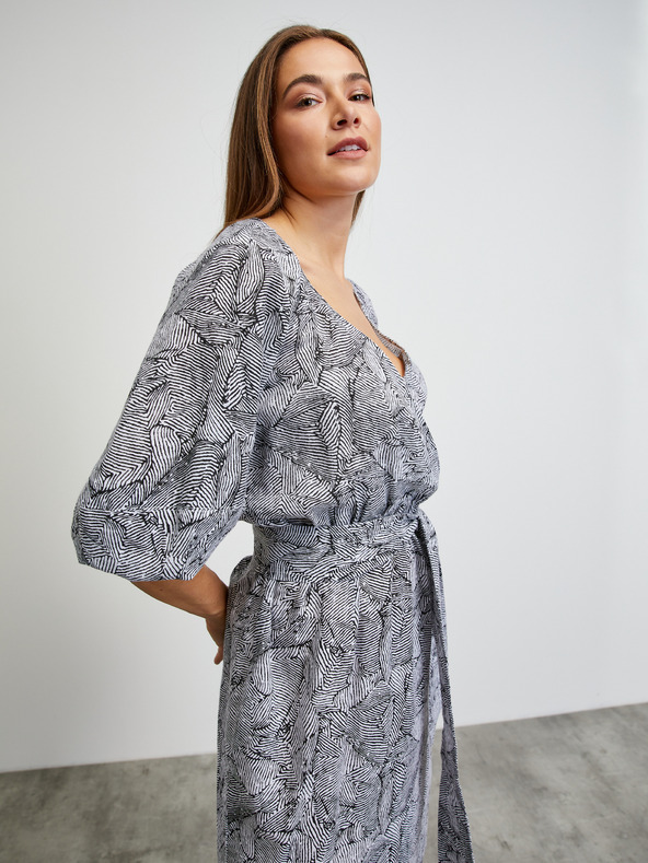 ZOOT.lab Bielo-čierne vzorované šaty METROOPOLIS by ZOOT.lab Trudy