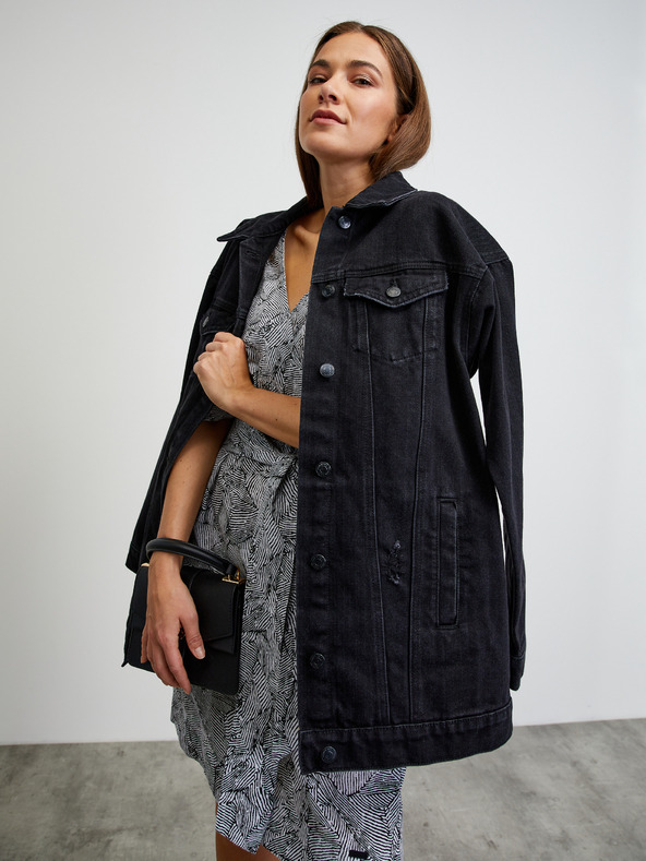 ZOOT.lab Bielo-čierne vzorované šaty METROOPOLIS by ZOOT.lab Trudy