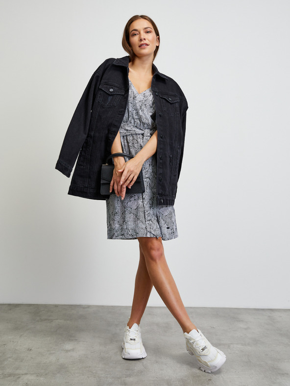 ZOOT.lab Bielo-čierne vzorované šaty METROOPOLIS by ZOOT.lab Trudy