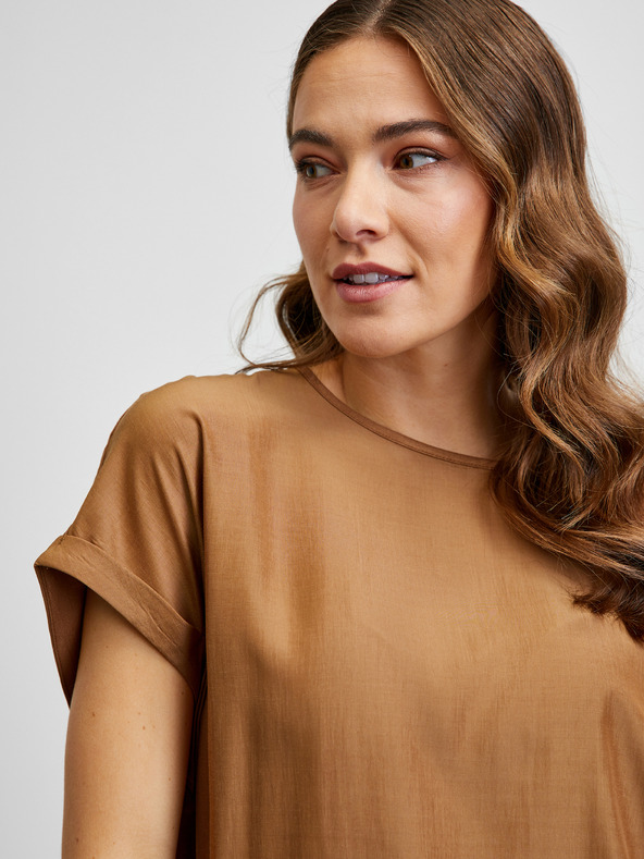 ZOOT.lab Hnedé základné košeľové šaty od ZOOT.lab Priscilla