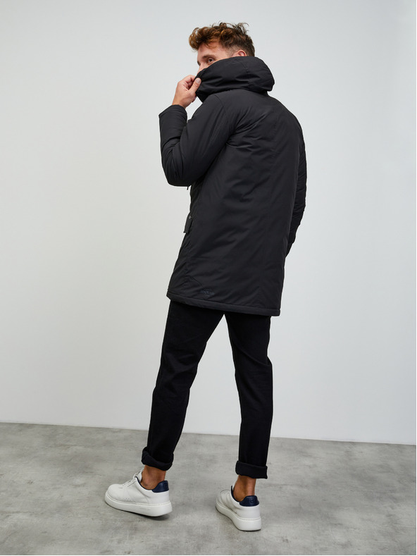 ZOOT.lab Čierna pánska bunda s kapucňou ZOOT.lab Charls