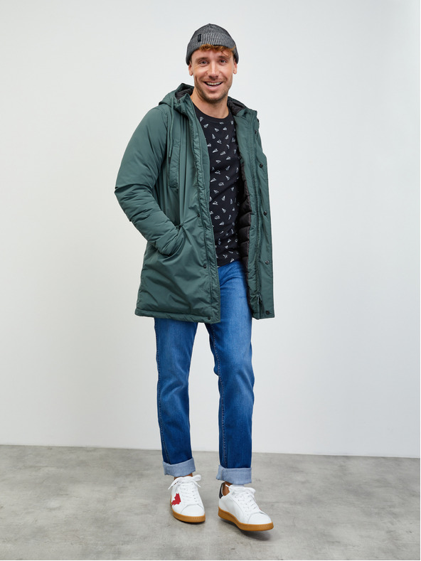 ZOOT.lab Zelená pánska bunda s kapucňou ZOOT.lab Charls