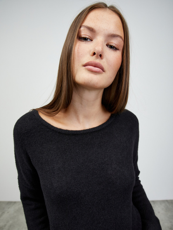 ZOOT.lab Čierne svetrové šaty s vlnenou zmesou ZOOT.lab Dania