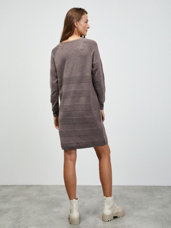 ZOOT.lab Hnedé prúžkované šaty ZOOT.lab Bellarose