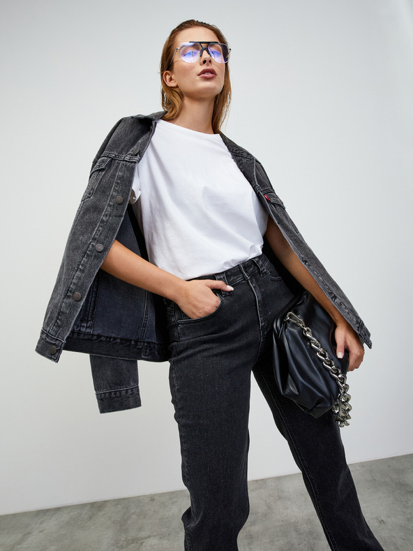 ZOOT.lab Čierne dámske džínsy rovného strihu ZOOT.lab Quinn