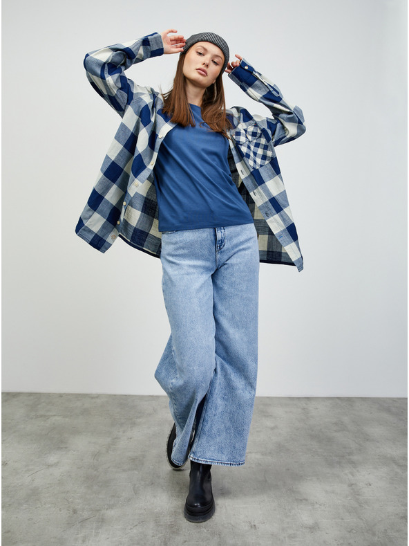 ZOOT.lab Modré dámske základné tričko ZOOT.lab Shia