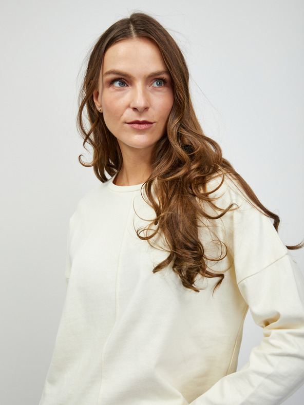 ZOOT.lab Krémové dámske základné tričko s dlhým rukávom ZOOT.lab Bambie