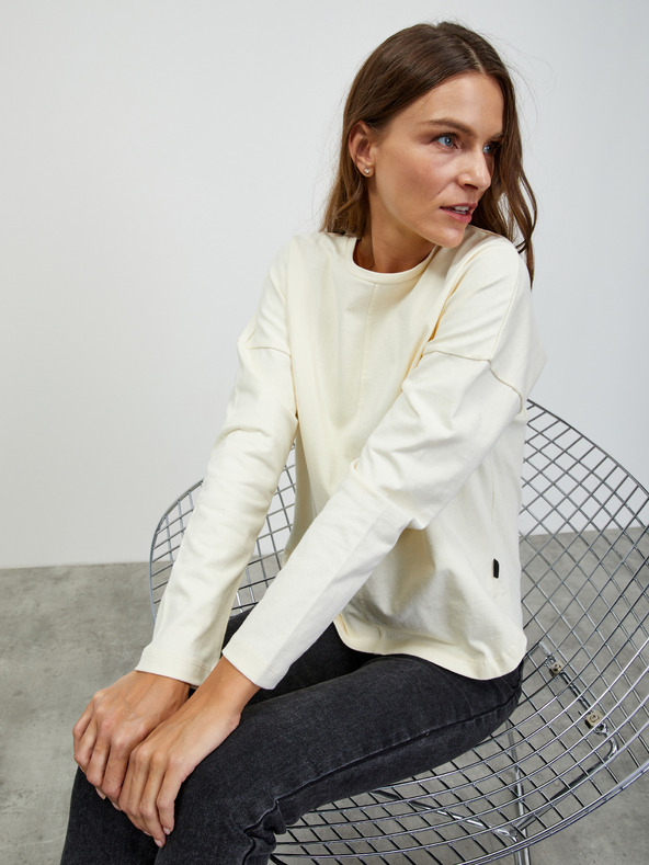 ZOOT.lab Krémové dámske základné tričko s dlhým rukávom ZOOT.lab Bambie