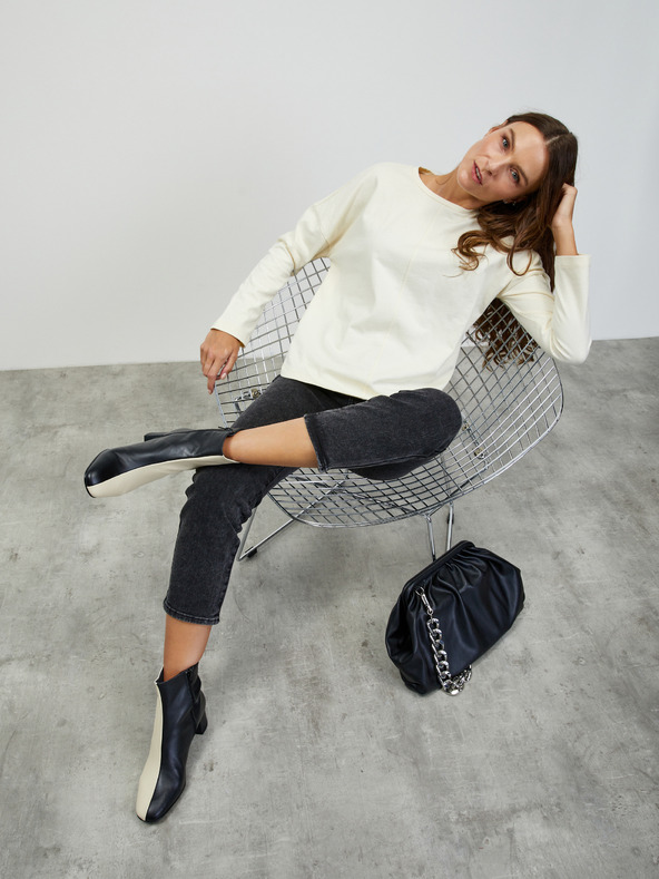 ZOOT.lab Krémové dámske základné tričko s dlhým rukávom ZOOT.lab Bambie