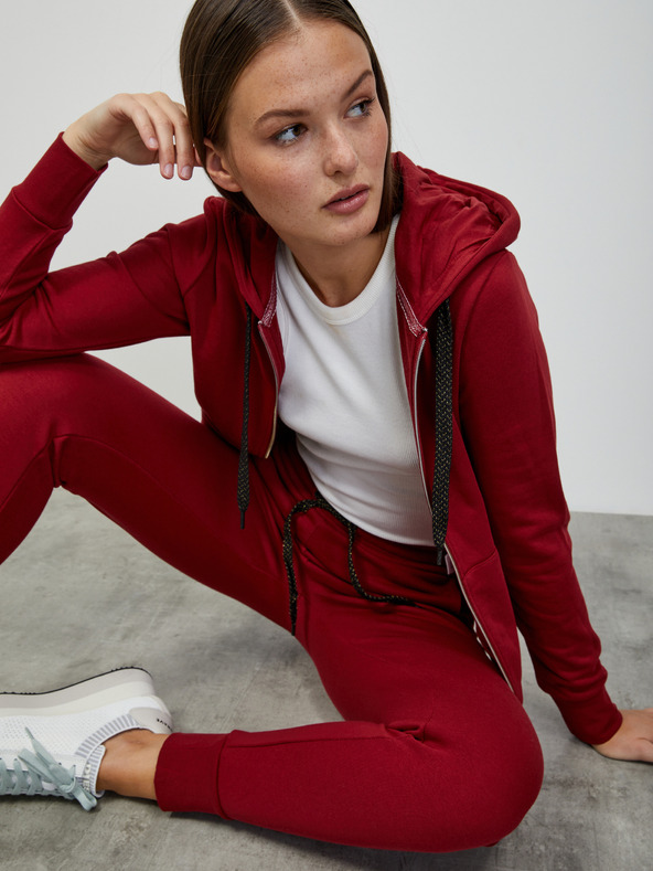 ZOOT.lab ZOOT.lab Laura dámska bordová mikina s kapucňou a zipsom