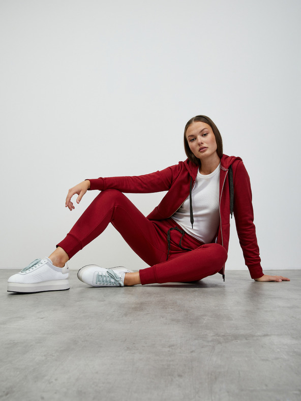 ZOOT.lab ZOOT.lab Laura dámska bordová mikina s kapucňou a zipsom