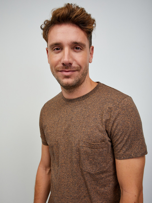 ZOOT.lab Hnedá pánska hnedá základná košeľa ZOOT.lab Rex