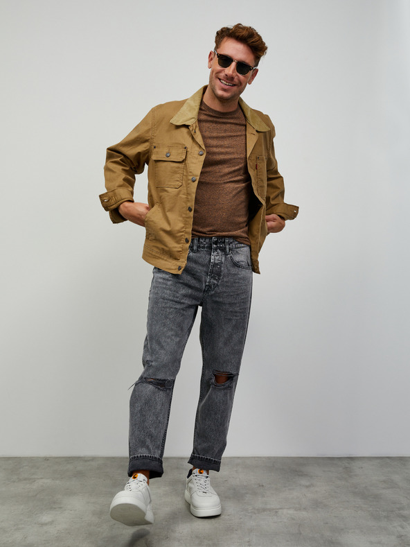 ZOOT.lab Hnedá pánska hnedá základná košeľa ZOOT.lab Rex