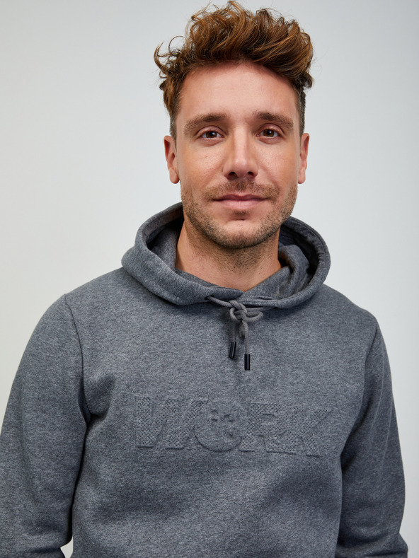 ZOOT.lab Tmavosivá pánska žíhaná mikina na zips ZOOT.lab Jaxon