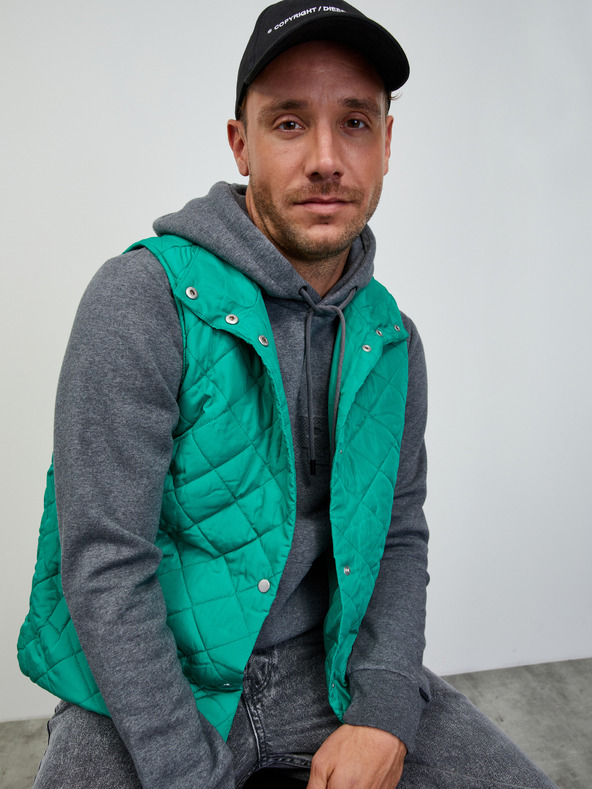 ZOOT.lab Tmavosivá pánska žíhaná mikina na zips ZOOT.lab Jaxon