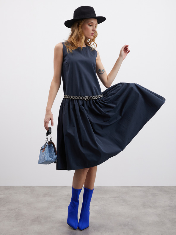 ZOOT.lab Tmavosivé dámske volánové šaty ZOOT.lab Urbana