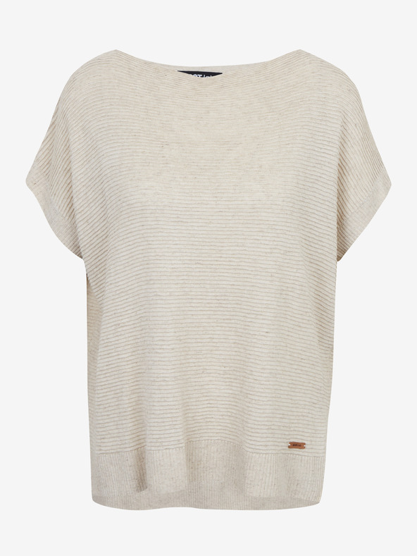 ZOOT.lab Béžová dámska svetrová vesta s plátnom ZOOT.lab Danae