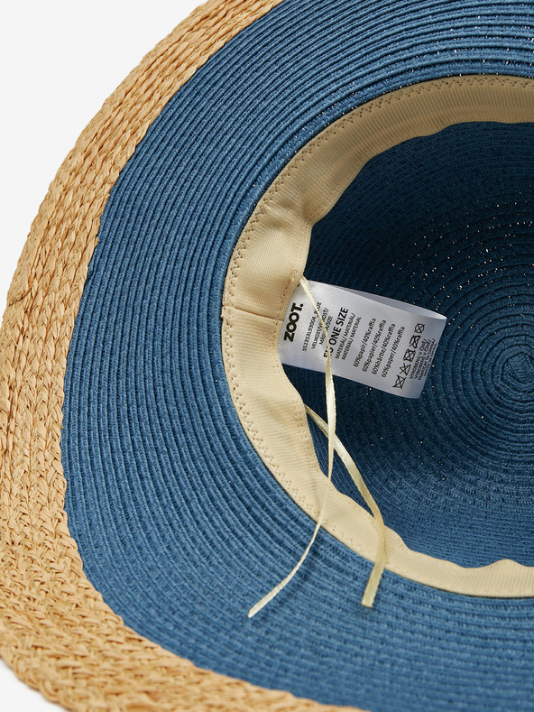 ZOOT.lab Hnedomodrá dámska slamená čiapka ZOOT.lab Lysbet