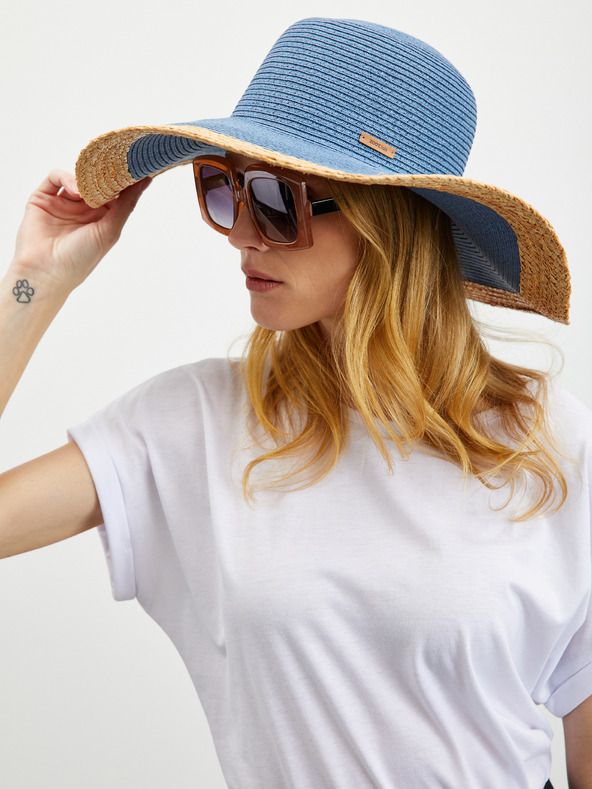 ZOOT.lab Hnedomodrá dámska slamená čiapka ZOOT.lab Lysbet