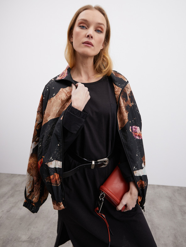 ZOOT.lab Čierne dámske šaty s rozparkom ZOOT.lab Fjola