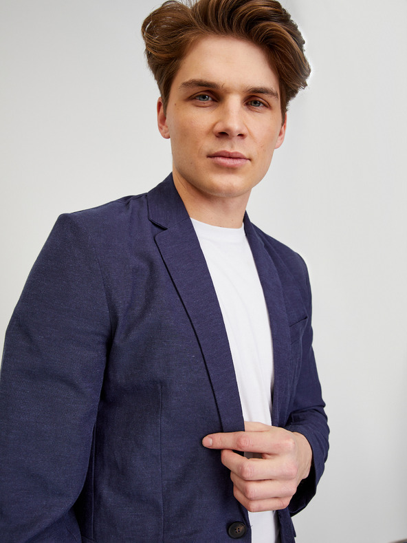 ZOOT.lab Tmavomodrá pánska plátenná bunda ZOOT.lab Joseph