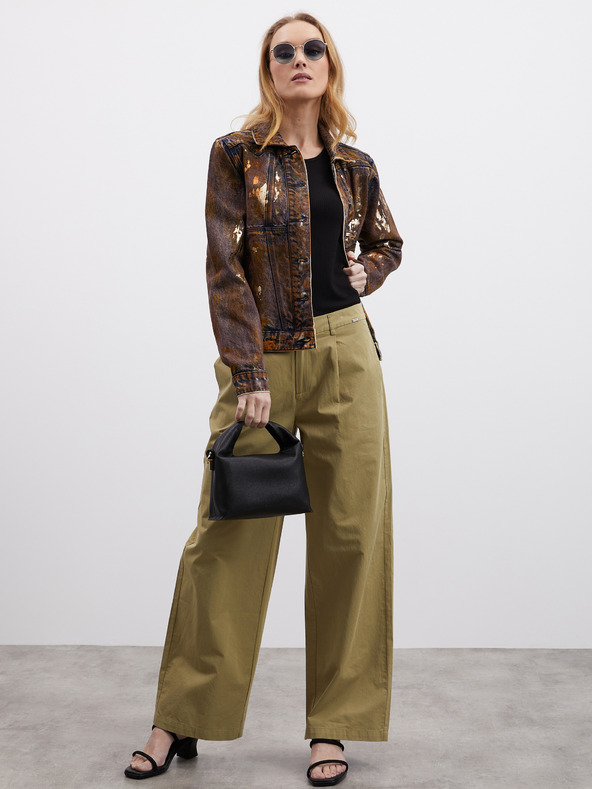 ZOOT.lab Khaki dámske nohavice so širokými nohavicami ZOOT.lab Tersita