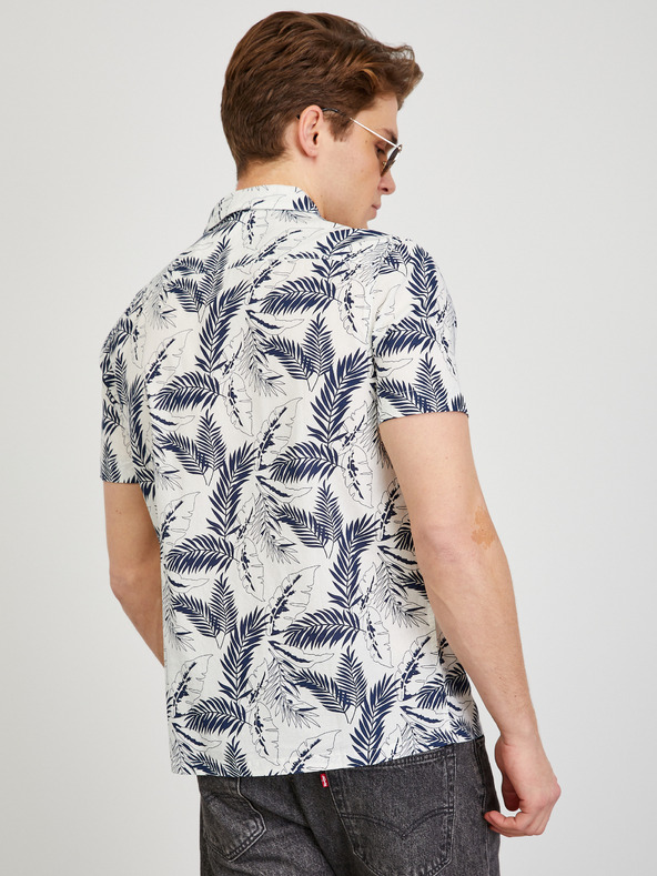 ZOOT.lab Krémová pánska vzorovaná košeľa s krátkym rukávom ZOOT.lab Darrel