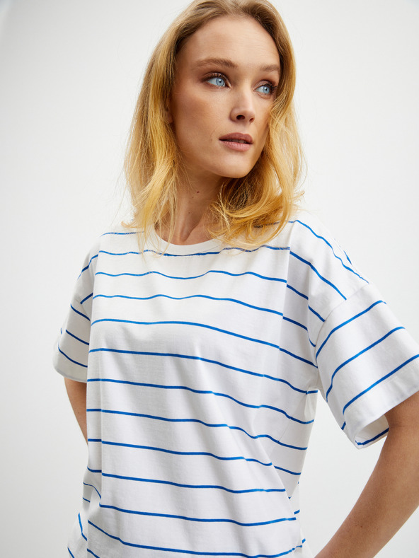 ZOOT.lab Biele dámske pruhované tričko ZOOT.lab Floss