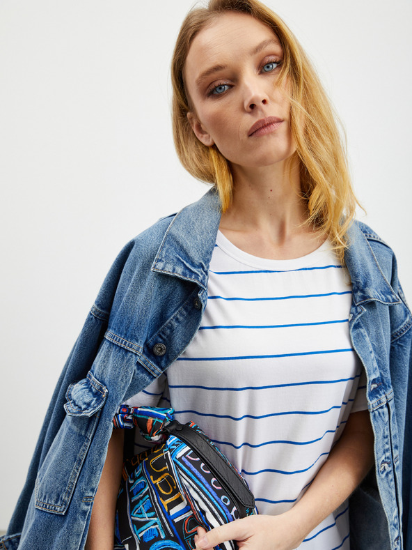 ZOOT.lab Biele dámske pruhované tričko ZOOT.lab Floss