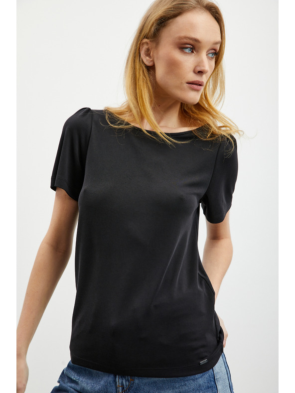 ZOOT.lab Čierne dámske tričko so zaväzovaním na chrbte ZOOT.lab Romy