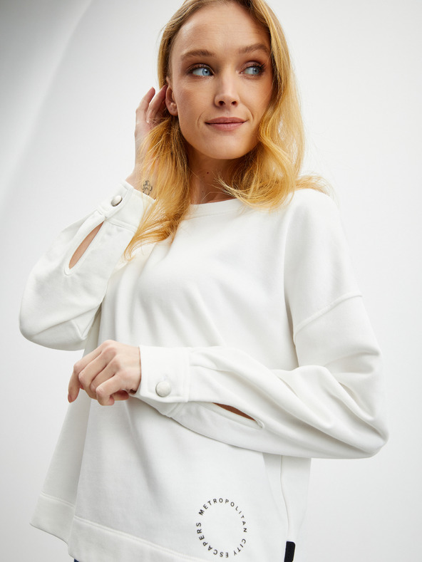 ZOOT.lab Biela dámska nadrozmerná mikina ZOOT.lab Alisun