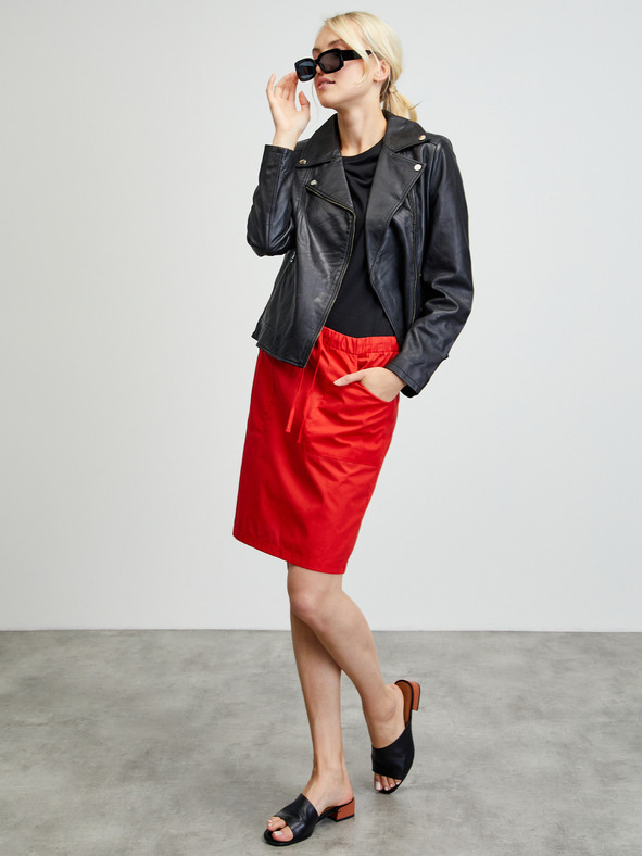 ZOOT.lab Červená sukňa s vreckami ZOOT.lab Zoe