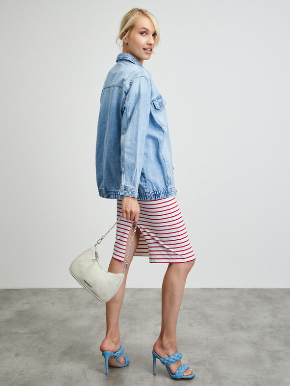 ZOOT.lab Červeno-biele pruhované základné šaty ZOOT.lab Junne