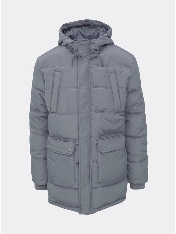ZOOT.lab Šedá pánska prešívaná zimná bunda ZOOT.lab
